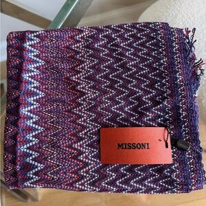 Missoni Multicolor Zigzag Knit Accessory